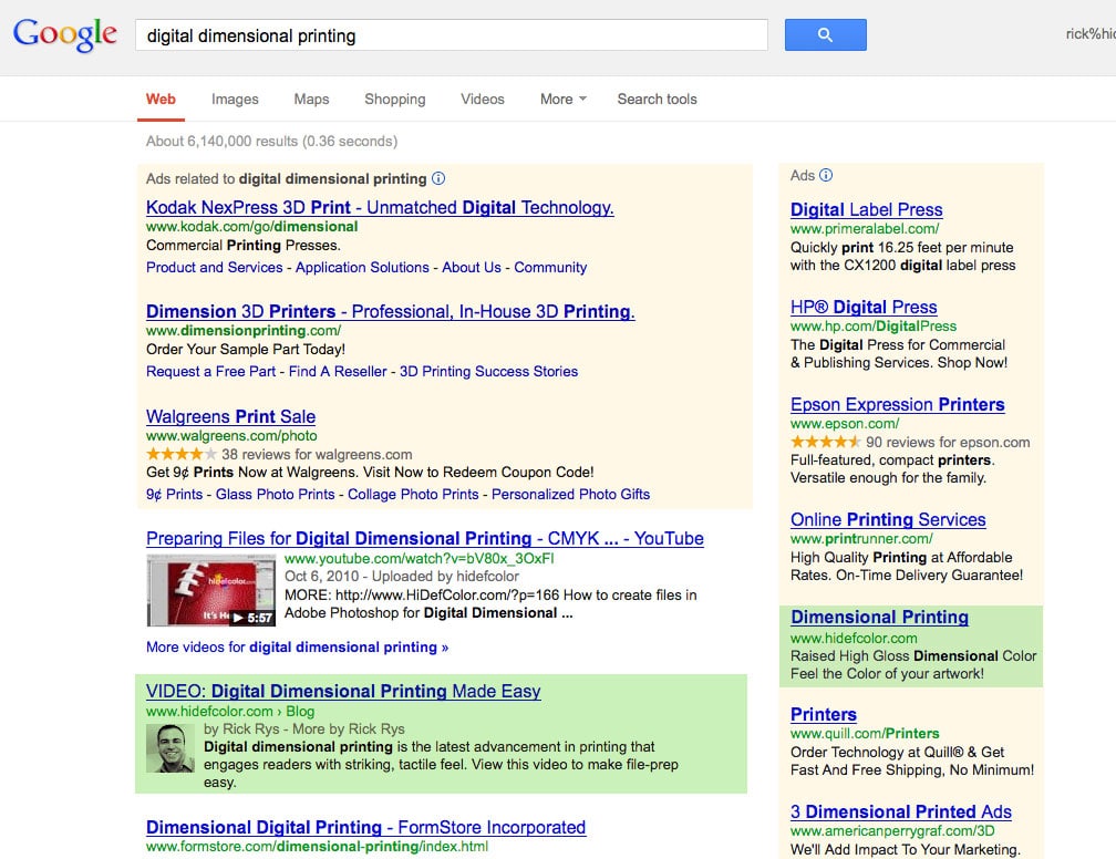 Google organic and paid search results work together to produce higher click-thru-rates (CTR)