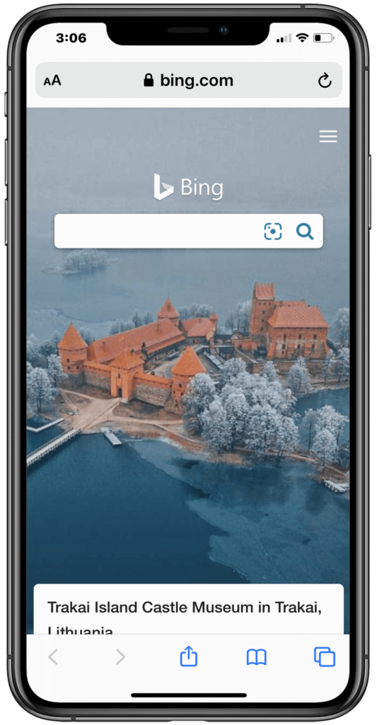 Bing SEO expert on responsive website search page shown January 2020