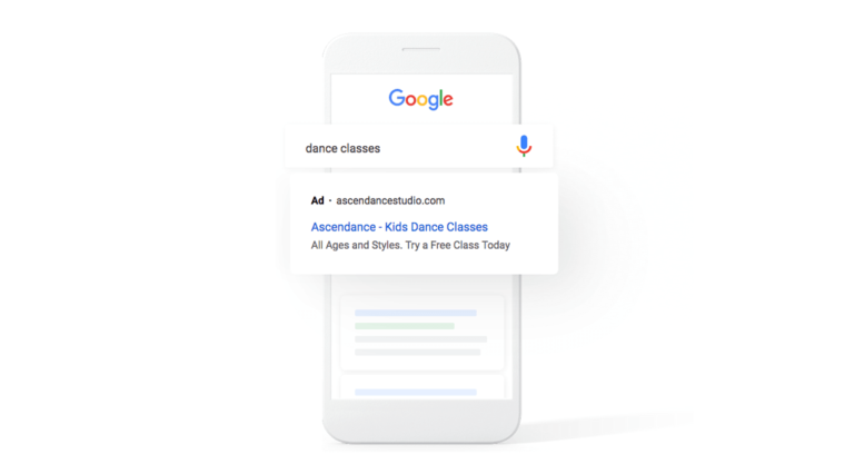 Google Ads on smartphone