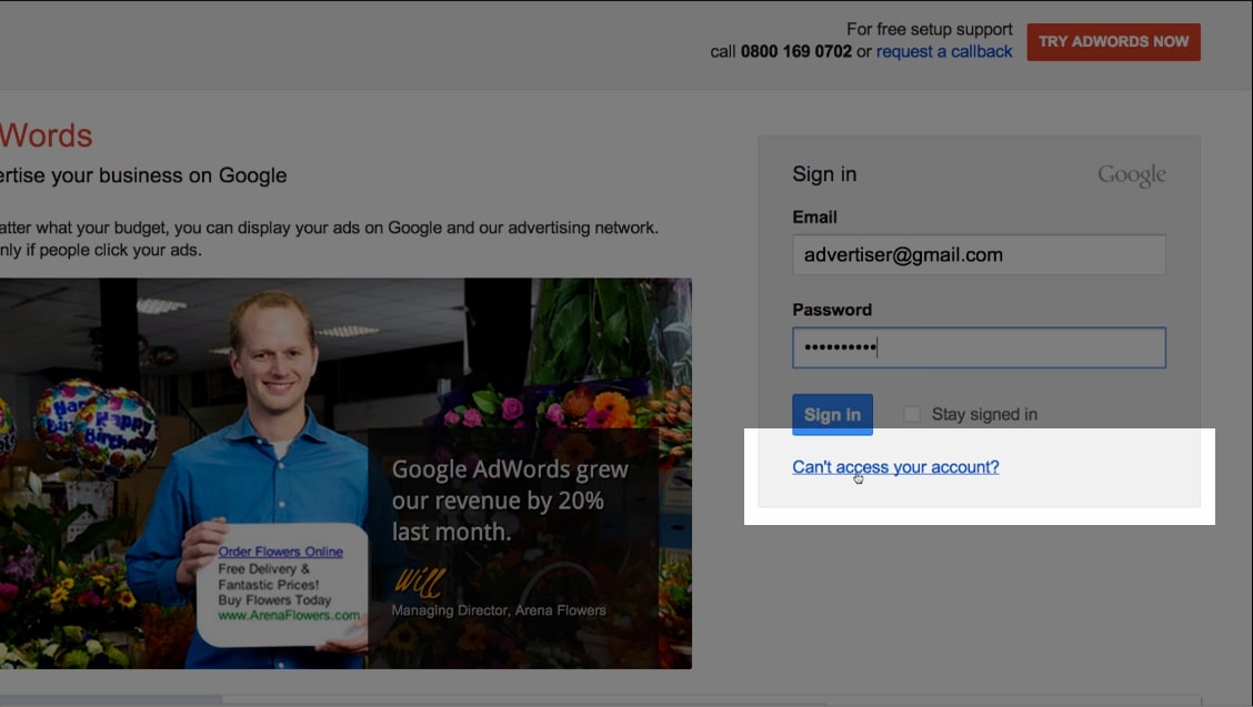 adwords ads login