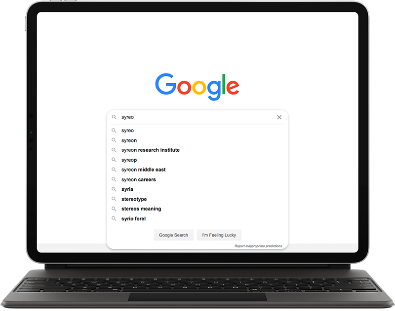 Why you need creative SEO expert with Google search results on an iPad